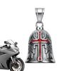 Retro Punk Style Men's Lucky Bell Angel Wing Knight Bell Metal Pendant Motorcycle Riding Protector Bell Accessories Bell