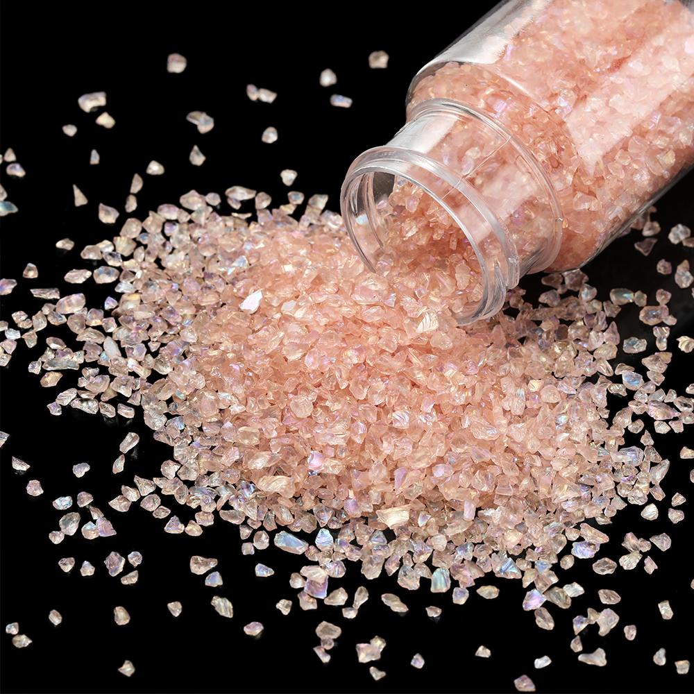 30g/Bottle Glass Crushed Stone Irregular Crystal Gravel Filling For DIY Epoxy Resin Mold Filler Craft Decorative Nail Art Filler