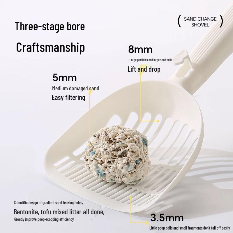 **Новое поступление**: Большой совок для тофу-наполнителя - Утолщенная лопатка для эффективной фильтрации отходов**