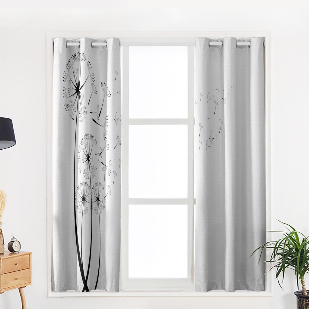 Цветок одуванчика, растение, ветка, оконные шторы, домашний декор, шторы для спальни, кухонные дверные шторы, шторы для гостиной