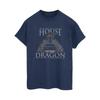 Game Of Thrones: House Of The Dragon Womens/Ladies Throne Text Cotton Boyfriend T-Shirt