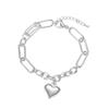 Niche Design Versatile Love Stainless Steel Peach Heart Fashion Trend Titanium Steel Bracelet