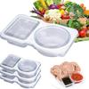 5/10/15Pcs Double Compartment Seasoning Container With Lid Portable Compartment Snack Container For Daily Outdoor Picnic