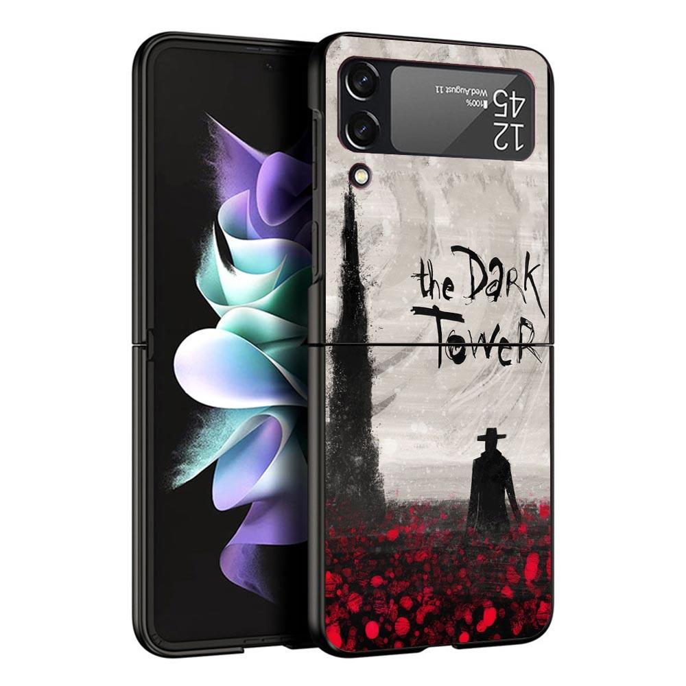 Stephen King The Dark Tower Black Phone Case For Samsung ZFlip7 ZFlip6 ZFlip5 ZFlip4 ZFlip3 5G Hard Protective Galaxy Z Flip 3 4