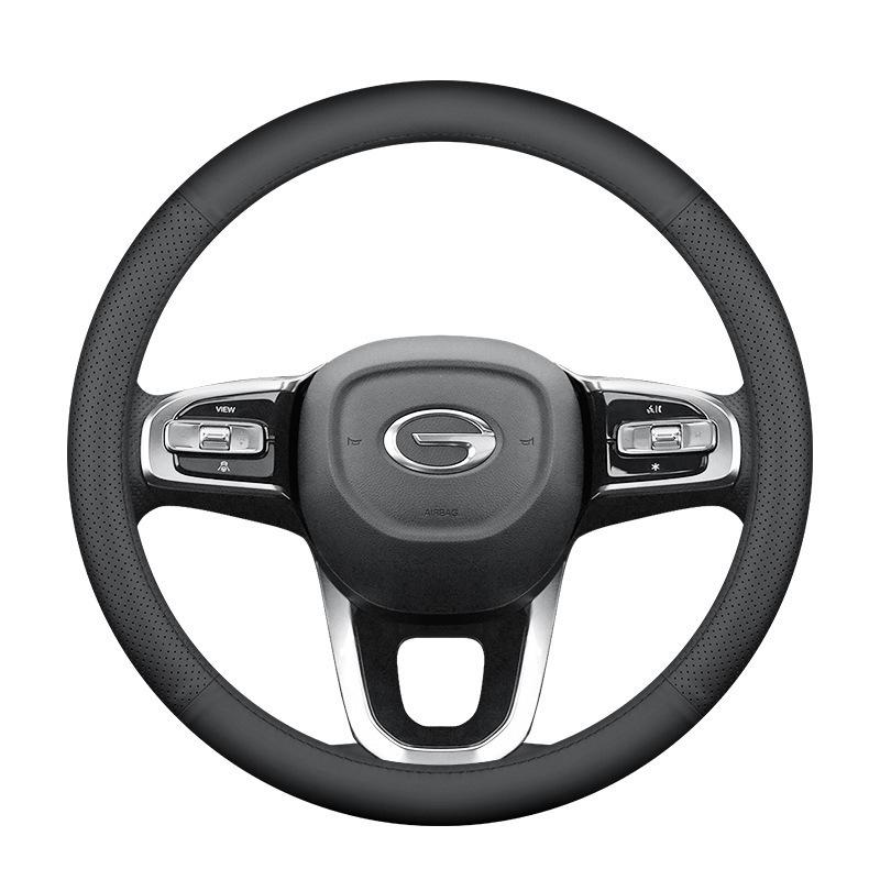 Genuine Leather Steering Wheel Cover for Trumpchi GS4/GS3/GS5/AION V/S/Mei 580/GA4/GA6 - Four Seasons Fit