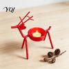 Decorative Iron Candelabra for Table Deer Shape Candle Holder, Metal Tealight Stand Dining Wedding Rustic Home Decor Living Room Centerpiece,