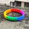 Силиконовый Полый Браслет на Запястье Украшение Полый Браслет Радужный Браслет Радужный Браслет Мужчины Женщины
