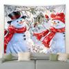 Christmas Snowman Print Tapestry Bedroom Living Room Home Decoration Wall Decoration Background Cloth