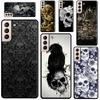 Gothic Skull Case For Samsung Galaxy S22 S21 Ultra S20 FE S8 S9 S10 Plus Note 10 Note 20 Ultra Coque
