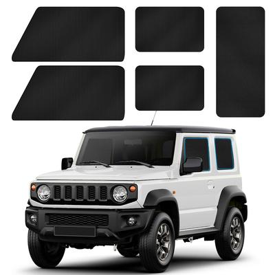 Набор из 5 магнитных автомобильных шторок для Suzuki Jimny Солнцезащитная шторка для автомобиля УФ Легкая установка и использование на окнах (JB64/JB74) - Кемпинг, Сторона, Защита,