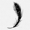 Black Feather Quill Feather Iron On Heat Transfer Printing Vinyl Patches Sticker for Clothes DIY Appliques Washable Patches