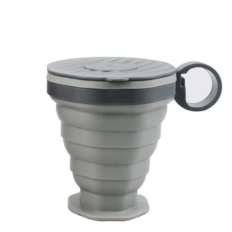 Plastic Portable Folding Cup, Reusable Silicone Coffee Cup, Portable Cup Set, Suitable for Camping and Hiking Easy To Clean