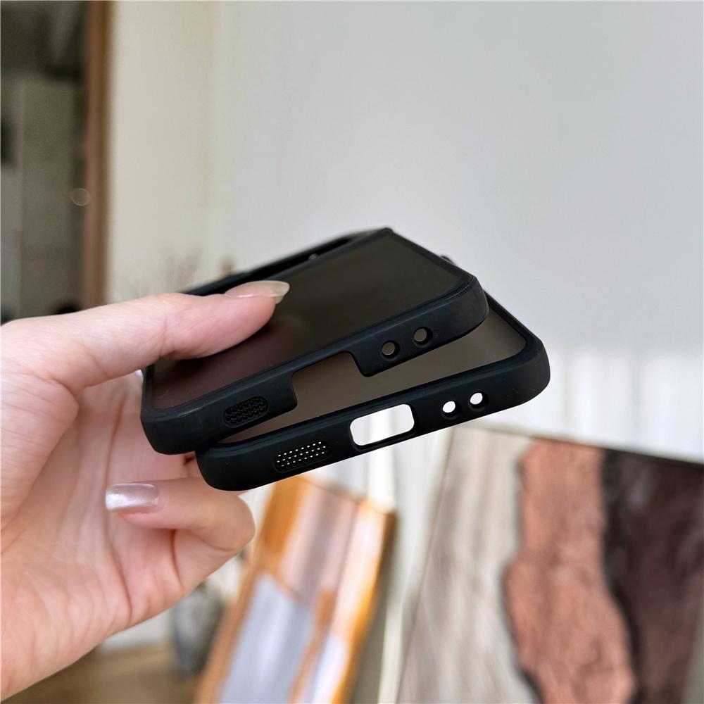 Luxury Transparent Frosted Case For Samsung Galaxy Z Flip 7 6 5 4 5G Ultra Thin Matte Shockproof Acrylic Protection Hybrid Cover