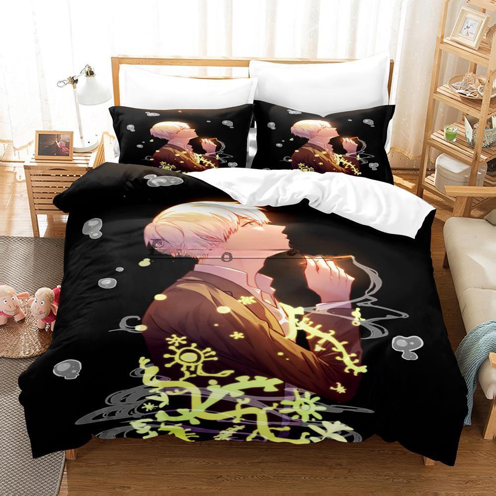 Mushishi Bedding Set Single Twin Full Queen King Size Bed Set Adult Kid Bedroom Duvet Cover Sets 3D Print Anime Bed Sheet Set