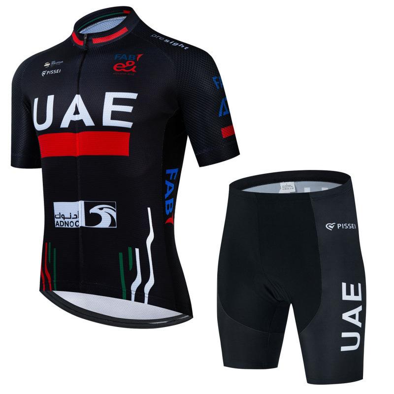 Cross-border hot sale Tour de France UAE UAE team cycling suit short-sleeved suit men's cycling clothing quick-drying breathable