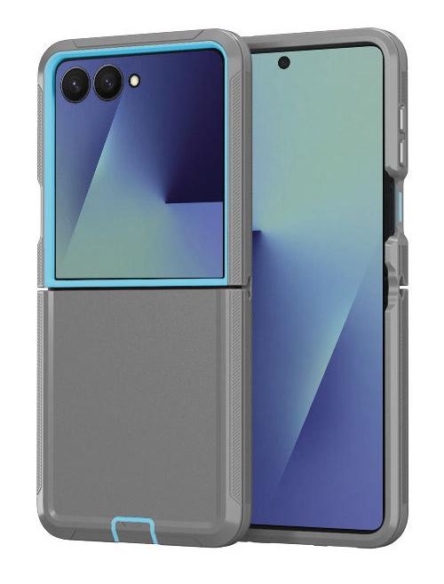 Чехол-броня Defender Series 3-в-1 с зажимом на ремень для Samsung Galaxy Z Flip 7 Ott-Box Оригинальный пылезащитный жесткий чехол военного уровня