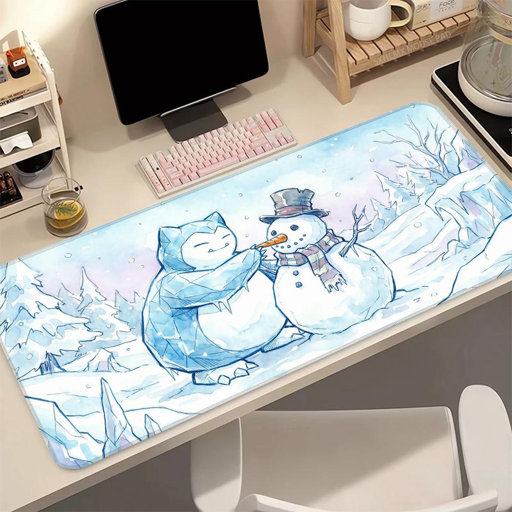 Коврик для мыши Мультяшный Аниме P-Pokemon Snorlax Игровой коврик для мыши Нескользящая резиновая основа Настольный коврик для Компьютера Ноутбука ПК Геймера Домашнего Офиса