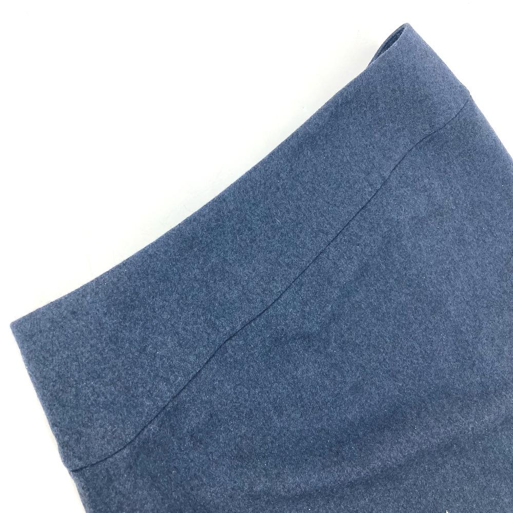 HERMES Plain Bottoms apparel skirt wool Navy