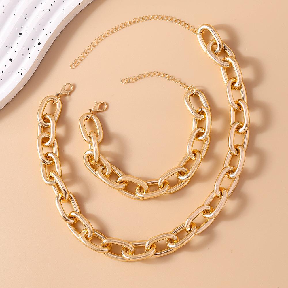 Модный комплект ювелирных изделий ожерелье браслет для женщин дамы