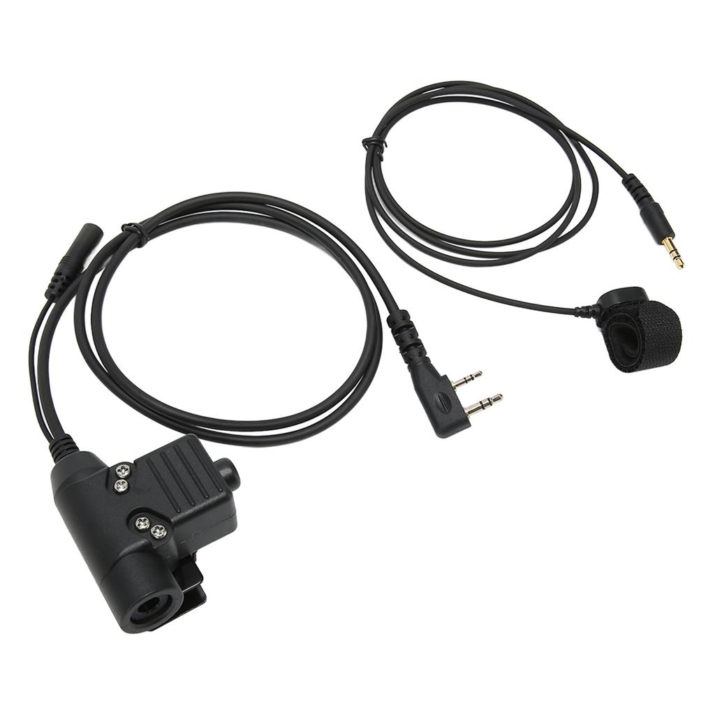 U94 PTT Adapter Push To Talk Button Walkie Talkie Military Headset Connector Replacement for