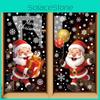 Festive Static Window Decals With Santa Snowman Snowflakes For Christmas Decor