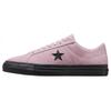 One Star Pro Goat Leather Low Top Canvas Shoes Unisex Pink and Black