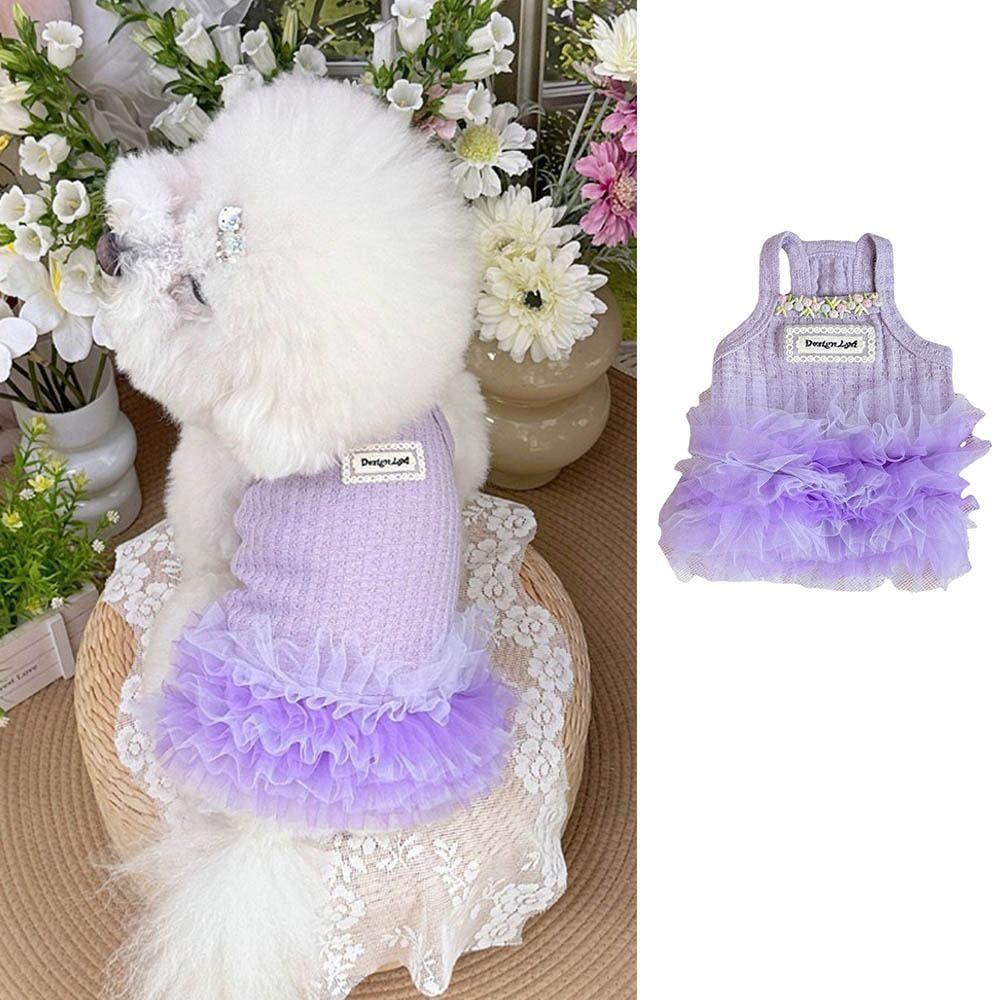 Thin Design Dog   Princess Dress Lace Cat Dress Cute Dog Summer Dress  for Small Medium Dog