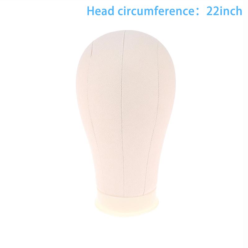 Canvas Wig Head Wig Stand 21-24Inch Mannequin Head For Hairstyling Displaying Making Wig Stand With Head Wig Supports Holder