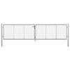 VidaXL Garden Gate Galvanized Steel 415x125 Cm Silver