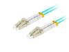 Patchcord światłowodowy Lanberg MM LC/UPC-LC/UPC DUPLEX 3.0mm OM3 50/125 LSZH 1m aqua