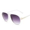 Fashion Double Beam Large Frame Toad Mirror Retro Round Frame T-shaped Sunglasses for Outdoor Outings Sun Glasses