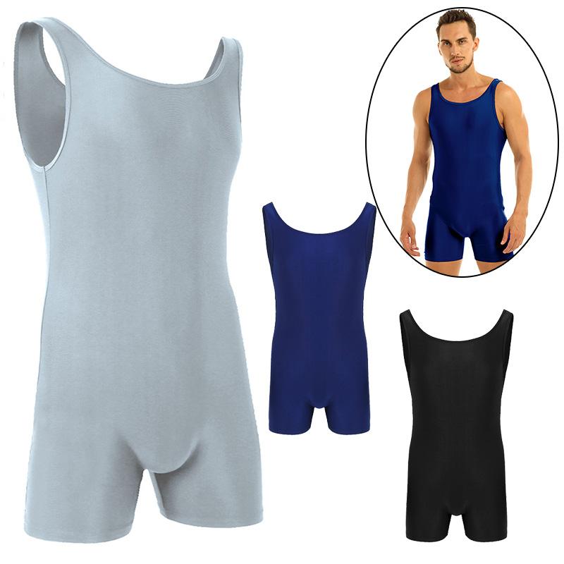 Мужские цельные боксеры, комбинезоны, модифицированная борцовская майка, боди для тренировок, спортивный трико