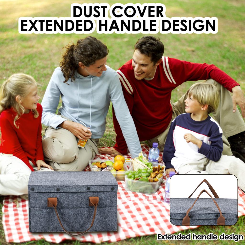 Felt Board Dish Cup Storage Bag Cup Holder Thickened Camp Tableware Storage Container Kitchen Cabinet Layered Plate Storage Box