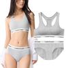Carbin Koneer Bra and Panty Sports High Soft To the Perfect for Everyday Wear and Sports Women's Set, Cotton, Wireless, Bra, Elasticity, Touch,