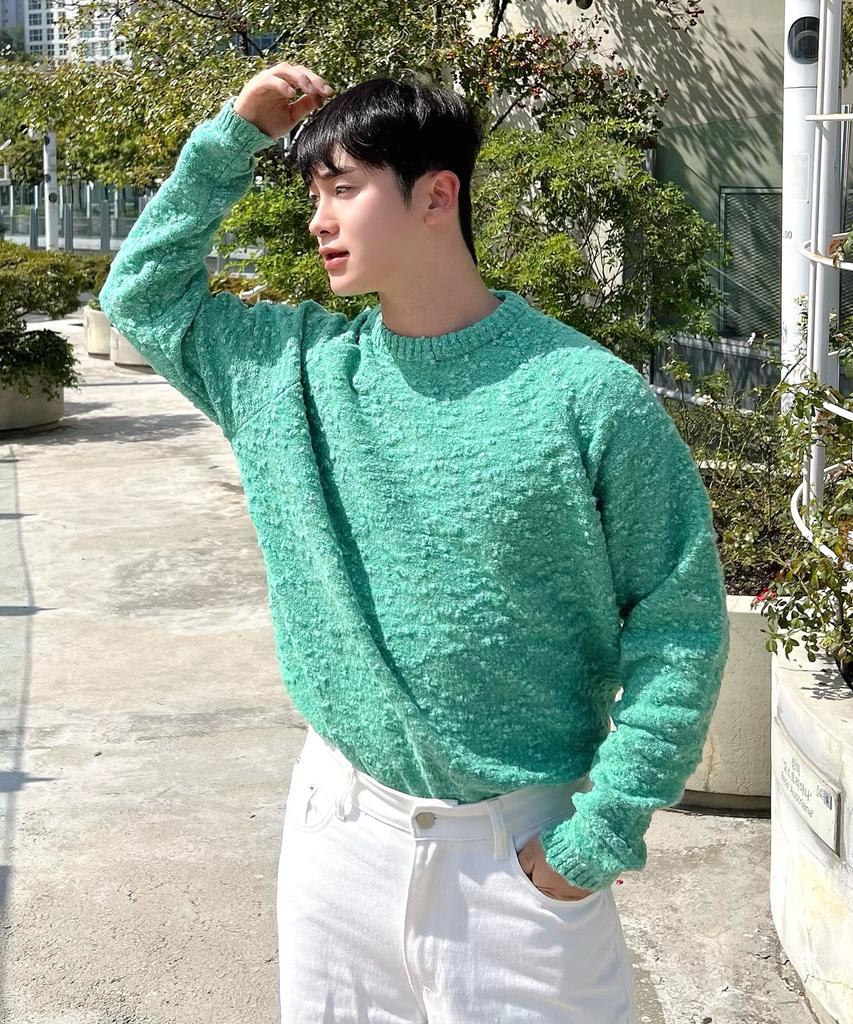 BLOND9 Snow Raglan Round Knit_Mint Green