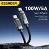 Essager 100W USB Type C To USB C Cable For Xiaomi Samsung PD 5A Fast Charging Cable For Macbook iPad Pro Tablet Laptop Wire Cord