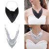 Shinning Sequins Triangle Scarf for Prom Party Lightweight Collar Triangle for Ladies Mother Wedding Church Supplies