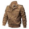 Men's Autumn/Winter Military-Style Cotton Jacket with Velvet, Plus Size Fashionable Workwear Coat