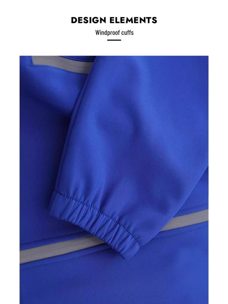 Зимняя ветрозащитная куртка унисекс из бархата со светоотражающей молнией для езды на велосипеде, бега и активного отдыха.