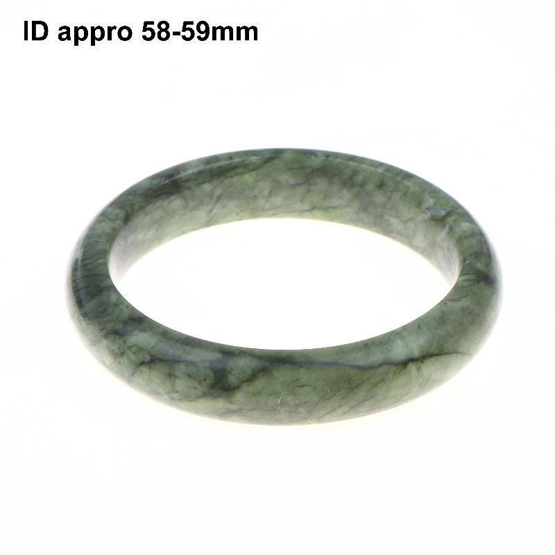 Green White Natural Jade Bracelet Hand Carved Wide Nanyu Bangle Premium Jewelry for Graduation Gift