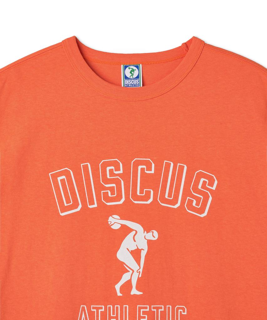 DISCUS ATHLETIC Тяжелая Обычная посадка Футболка с аркой Оранжевая