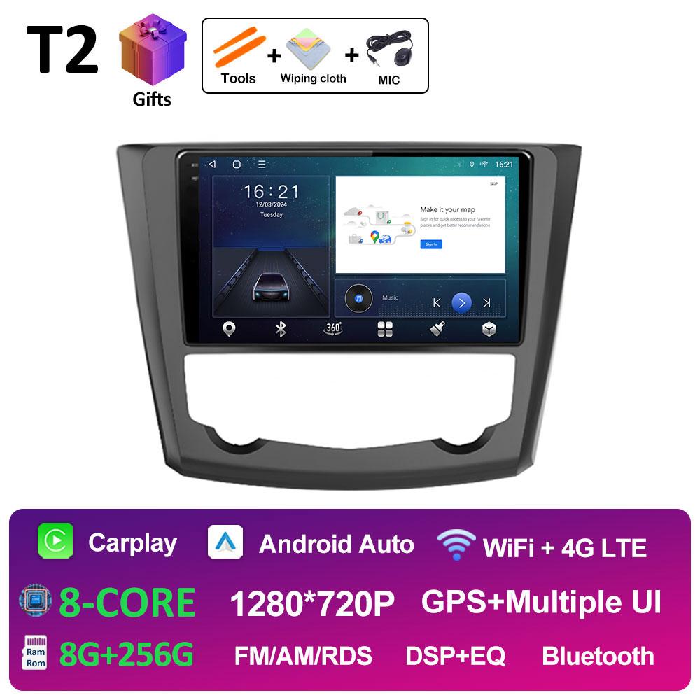 GPS-навигация Android14 для Renault Kadjar 2015 2016 2017 2018 2019 Беспроводная Carplay Автомагнитола QLED IPS Экран WIFI Аксессуары