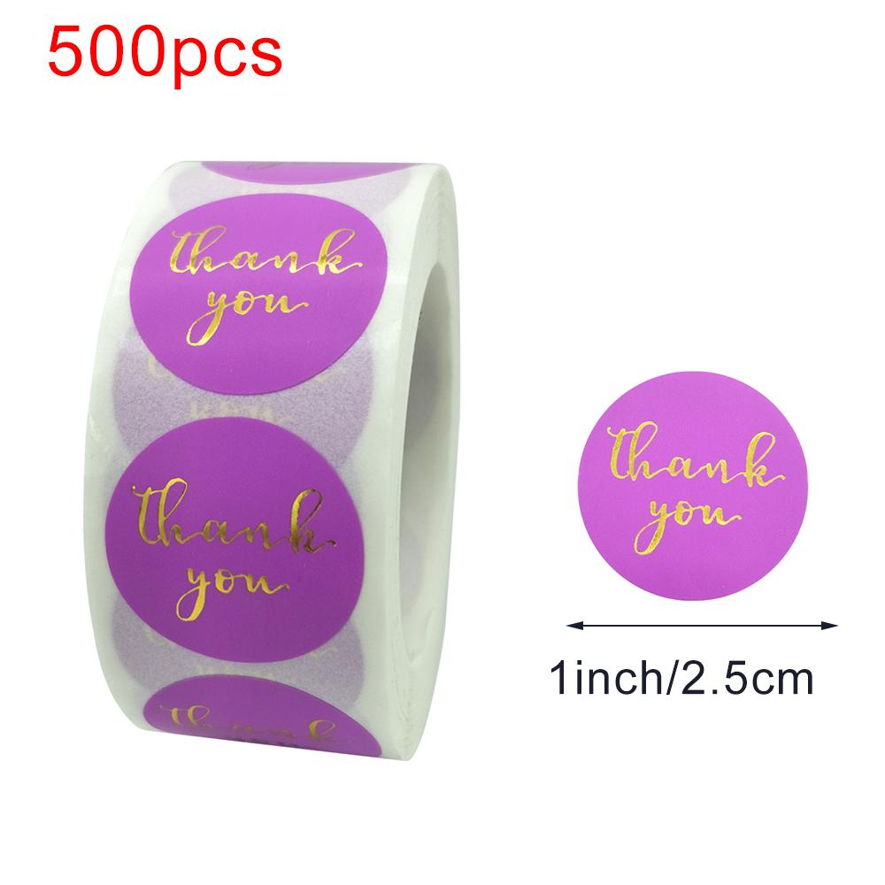 500 шт. Наклейки «Спасибо» для этикеток с печатью, круглые цветочные многоцветные этикетки, наклейки ручной работы, канцелярские наклейки