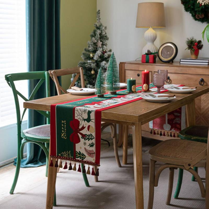 1 шт. Праздничные узоры Рождественская дорожка для стола 35*160 см с Санта-елкой Снеговик крышка стола