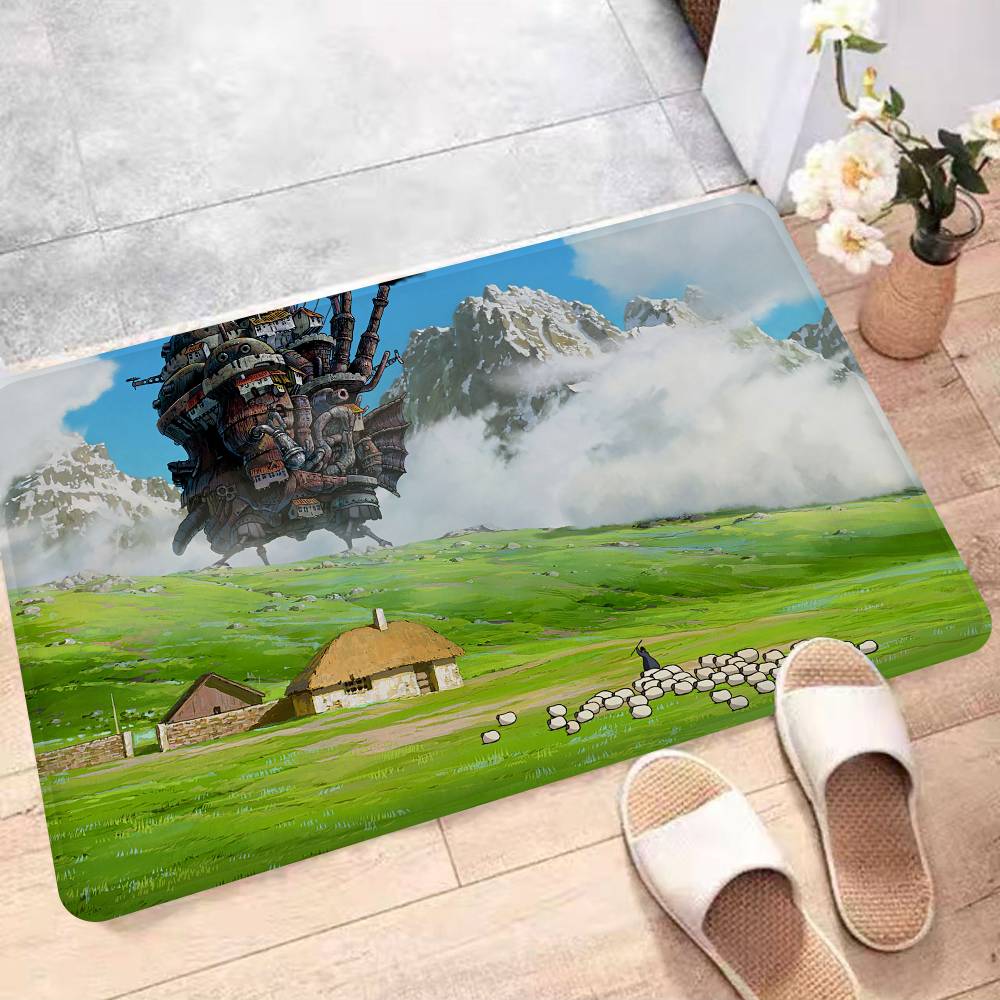 Японское Аниме Х-Ходячий М-Замок Коврик для ванной комнаты Стиль ИНС Мягкий коврик для пола в спальне Дом Прачечная Коврик Противоскользящий Приветственный коврик