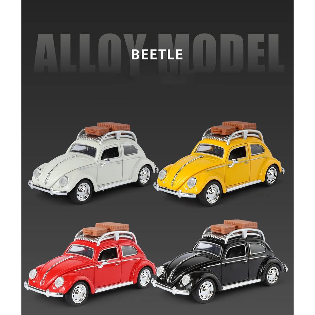 1/32 Beetle 1995 Классический Автомобиль Сплав Модель Автомобиля Звук и Свет Оттяжка Детская Игрушка Коллекционные Предметы Подарок на День Рождения