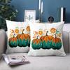 1 Pieces Floral Pumpkins Printed White Decorative Throw Pillows Polyester pillowcase, sofa  cushion cov Headboard Pillow