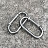 Black Metal Camping Fishing Carabiners Keychain Clip Hanging Buckle Hooks
