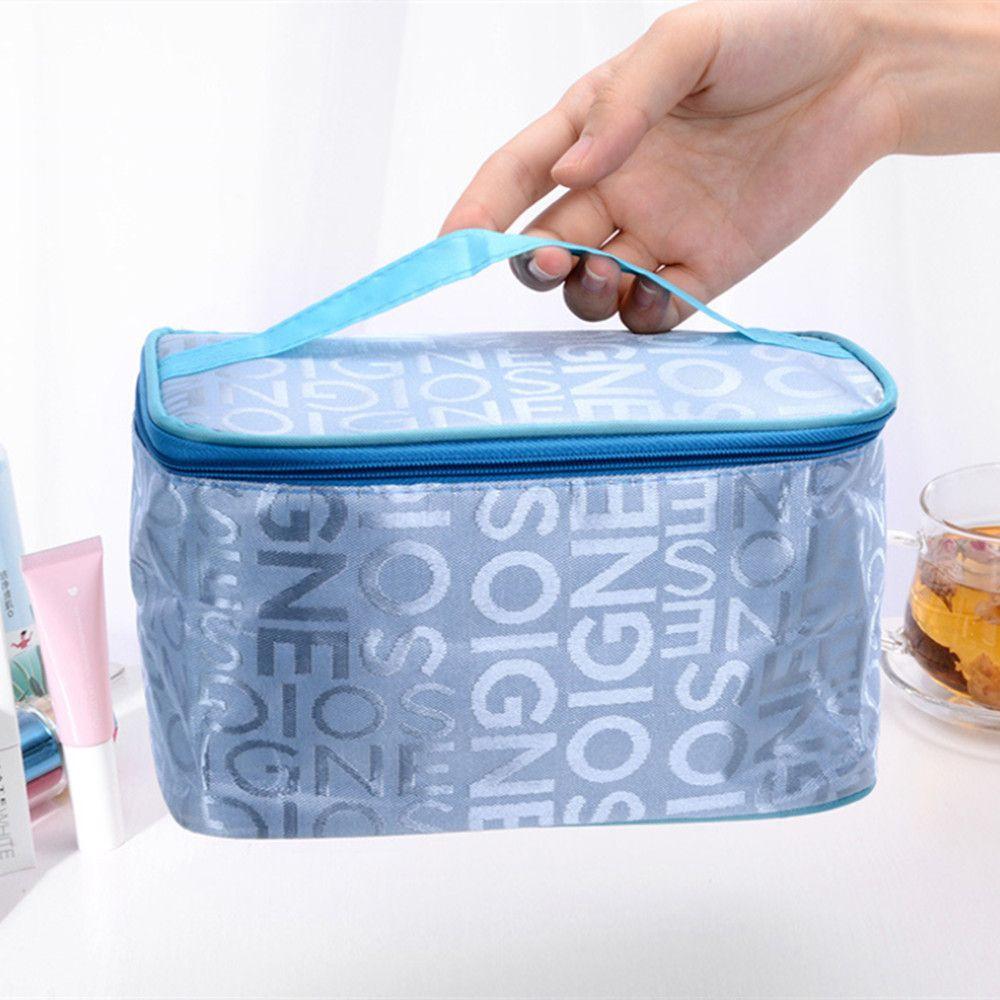 Fashion Leather Squar Portable Beauty Women's Makeup Bag Cosmetic Organizer Storage Wash Bag