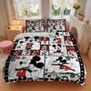 Mickey Mouse Quilt Print 3Pcs Bedding Setduvet Cover With 2 Bedropillowcase Home Birthday Gift